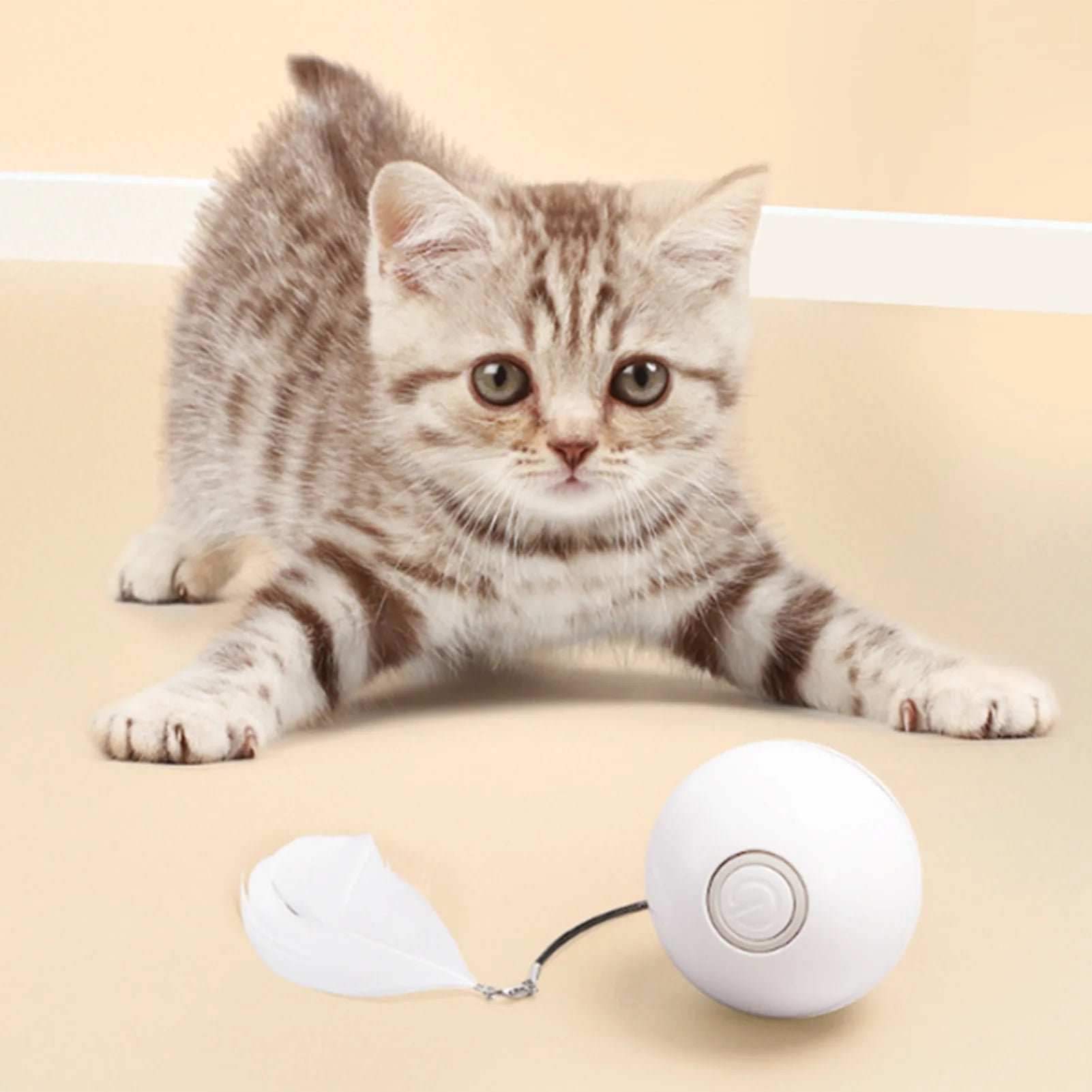 Automatic LED Intelligent Cat Ball USB Rechargeable Activated Pet Toy