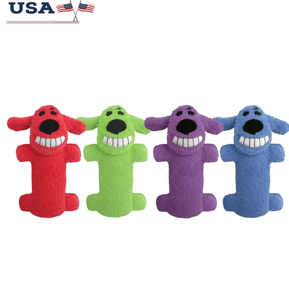 Plush Dog Toy Squeaky Assorted Colors 6 Inch