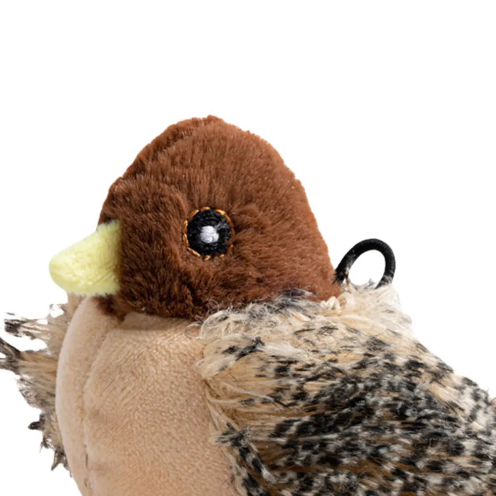 Interactive Flappy Bird Cat Toy for Cats Plush Electric Squeaky Simulated Chirping Bird