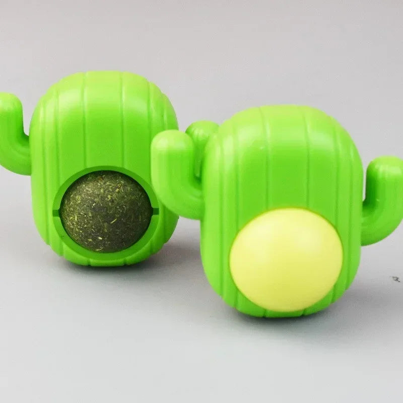 Natural Catnip Cat Wall Stick-on Ball Toy Treats