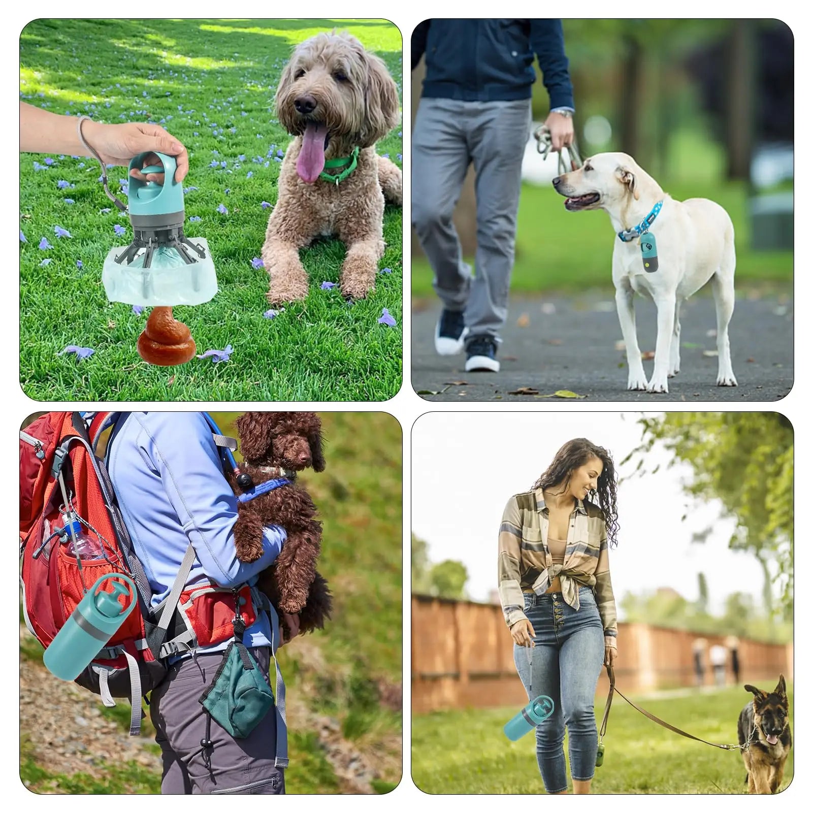 360 Portable Pooper Scooper with Bag Attachment & Dispenser