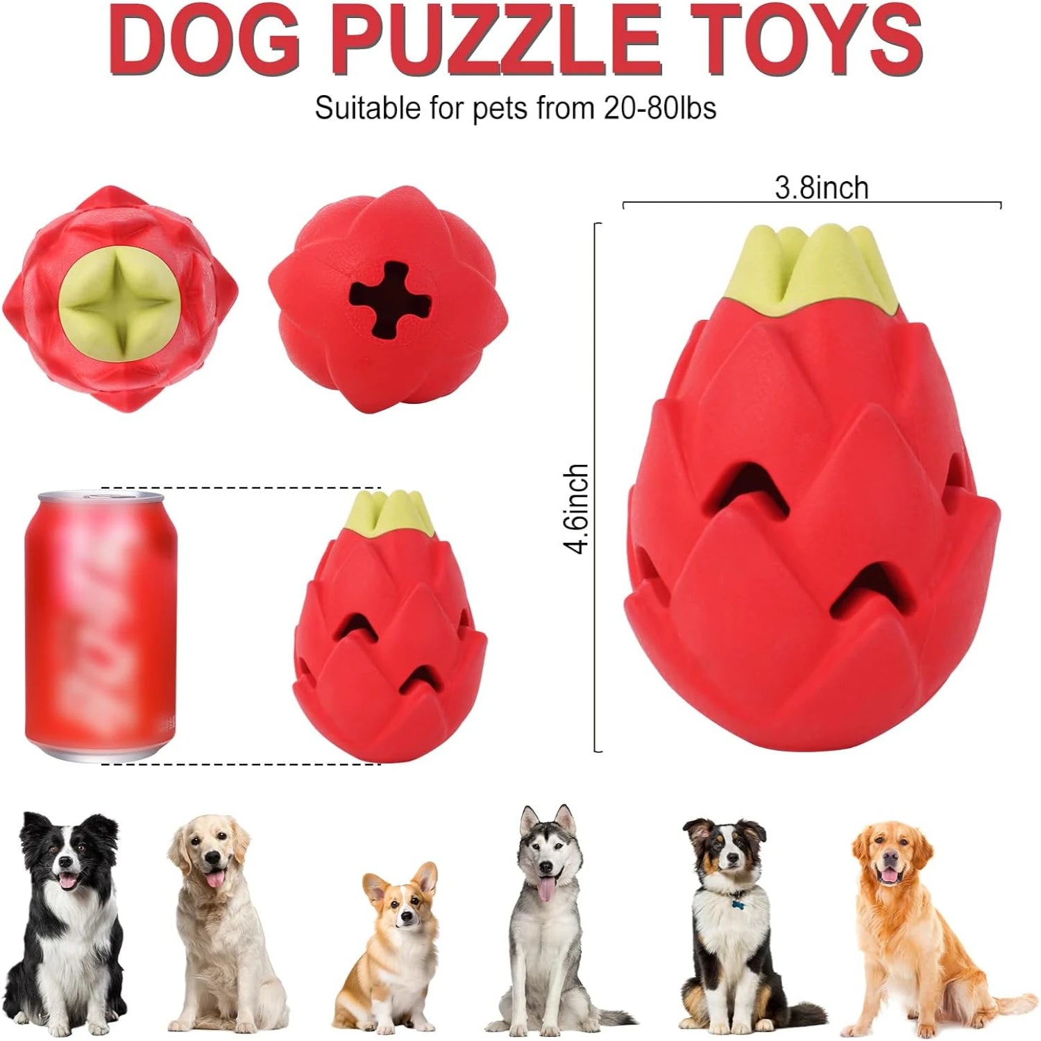 Colorful and durable dog chew toy for heavy chewers
