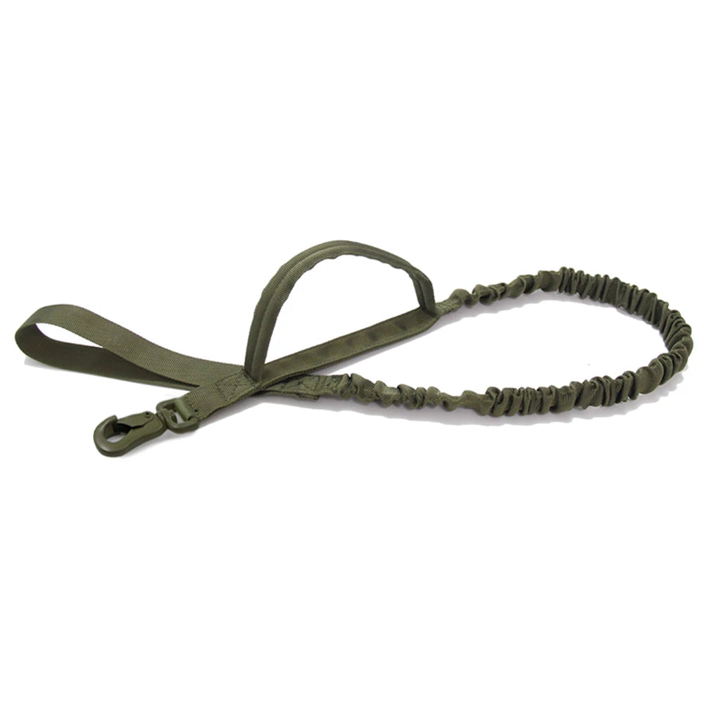 Military Dog Leashes Adjustable Leash Quick Release Elastic Rope With 2 Control Handle