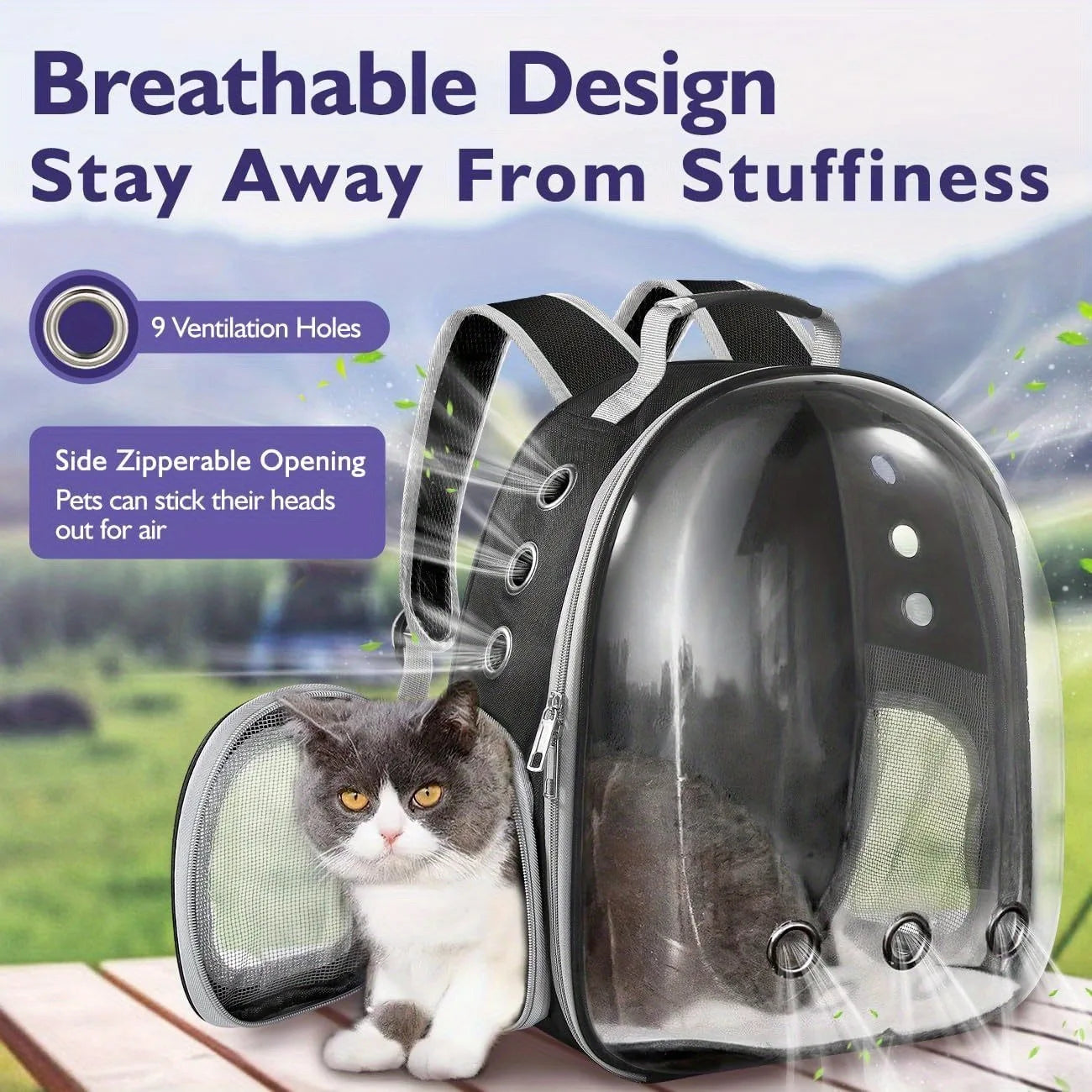 Backpack Carrier for Small Medium Dogs Cats