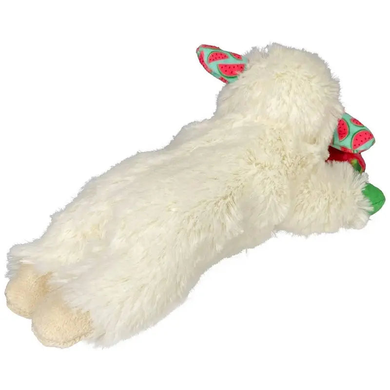 Lamb Chop Plush Dog Toy with Watermelon 8 Inch Squeaky Soft Chew Toy