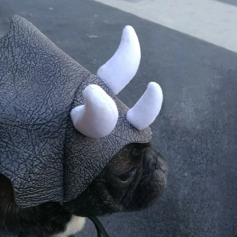 Triceratops Dinosaur Costume Hats For Cats and For Dogs