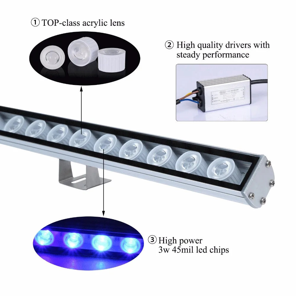 LED Aquarium Light Blue Underwater Lamp
