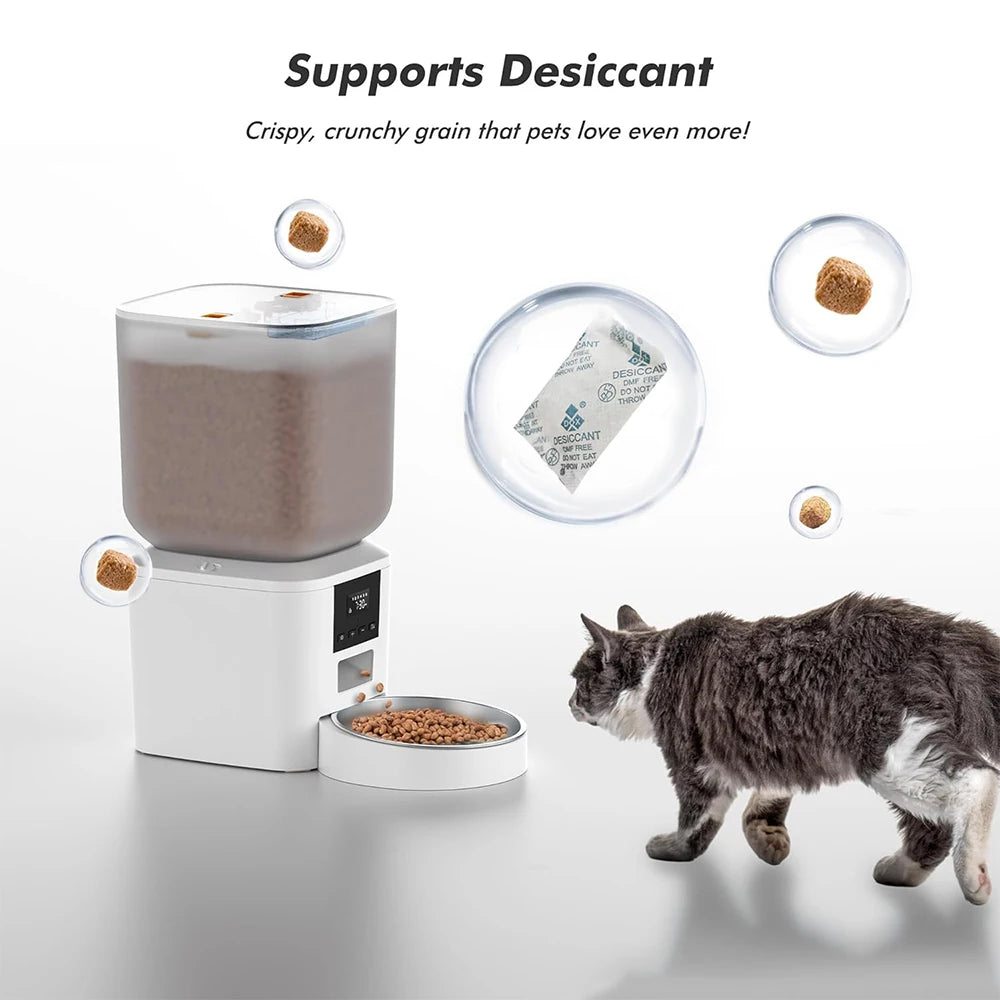 271oz Automatic  Feeders with Key Control Cat Dog Food Dispenser