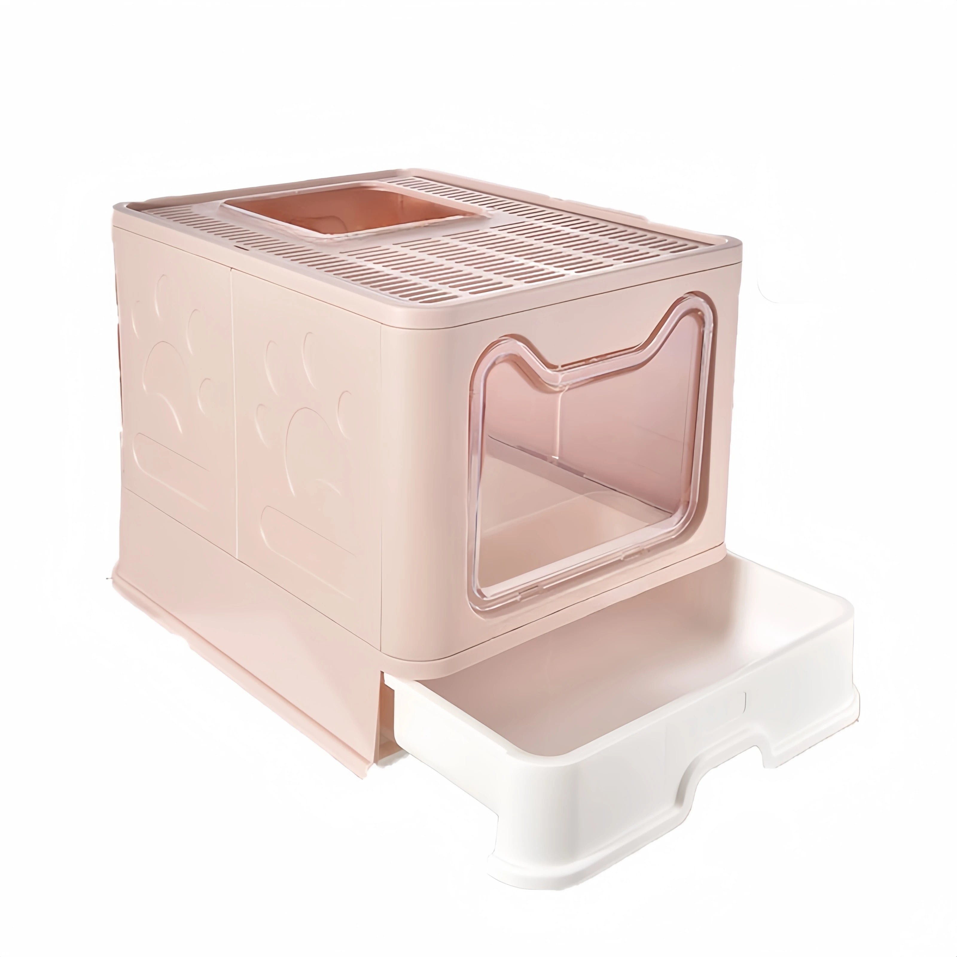 Foldable Litter Box: Drawer Design with Scooper