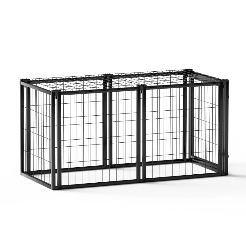 Dog Crate 47.2" Dog Kennel for Small Medium Dogs, Indoor, Black.47.2"L x 22"W x 24"H.