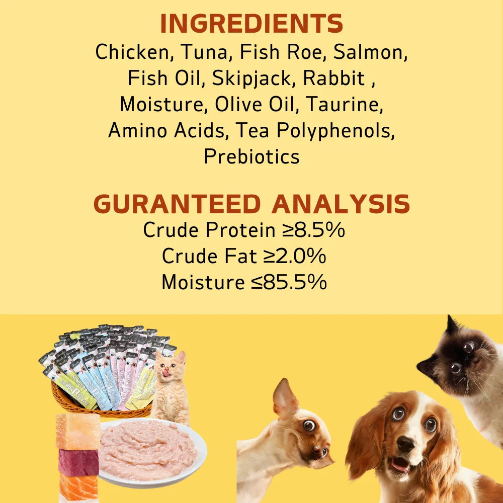 Cat Stick, Chicken Flavor, Skipjack & Rabbit Flavor, Tuna & Fish Seed Flavor, Salmon & Fish Oil Flavor
