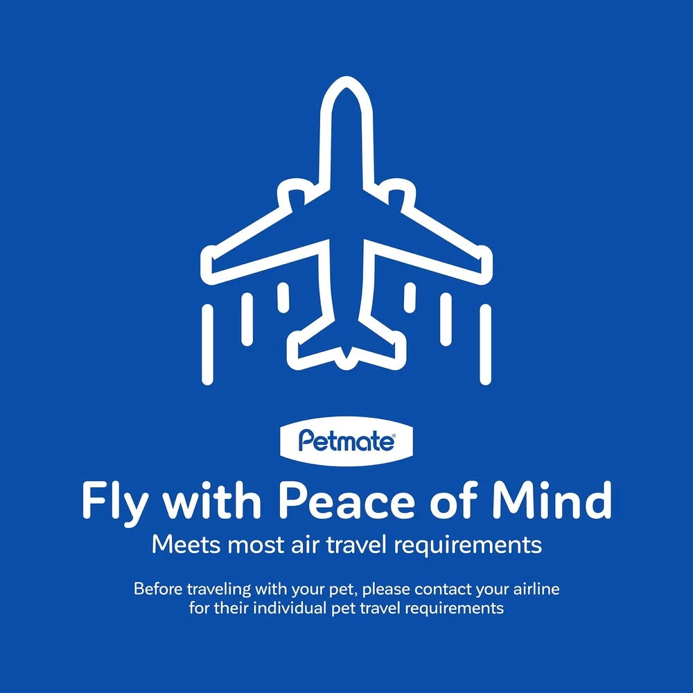 Medium Two Door Top Load Plastic Dog Cat Carrier Travel Kennel with Secure Latch and Ventilation