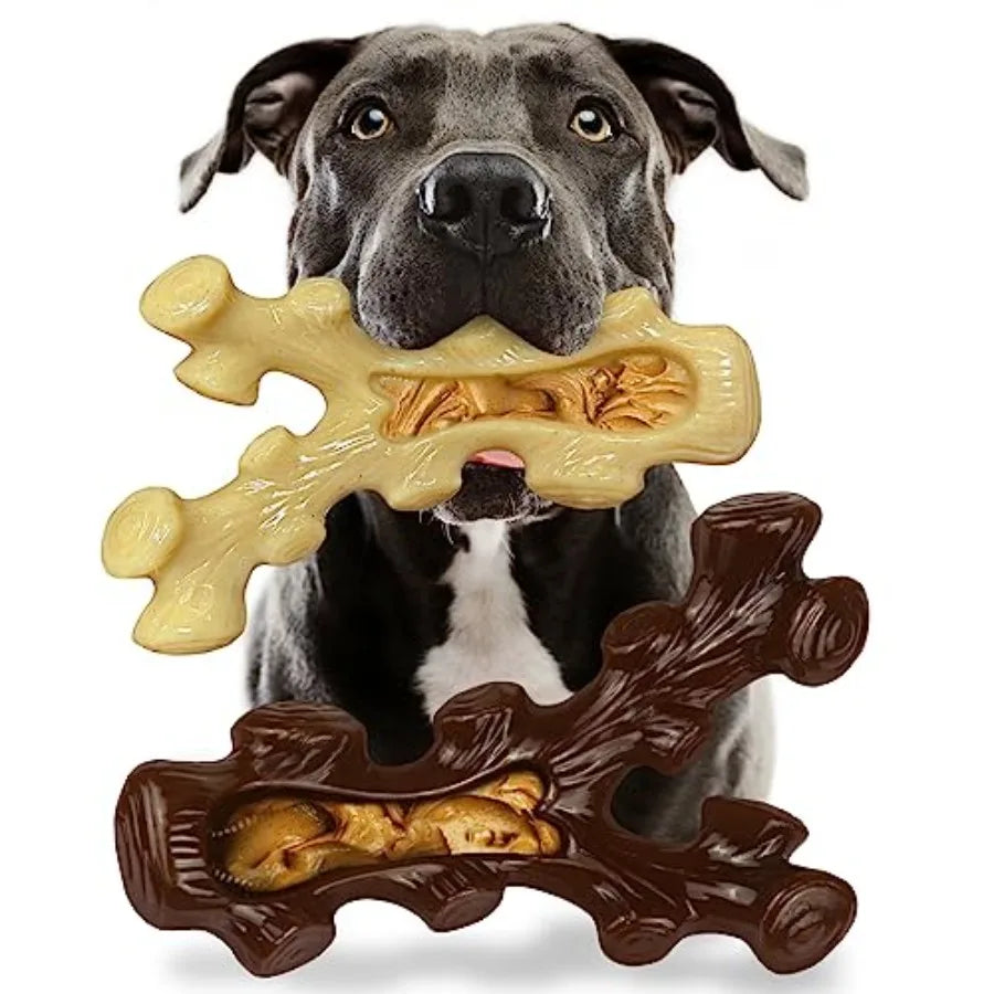 2 Pack Durable Dog Chew Toys Designed for Aggressive Chewers to Combat Boredom and Provide Mental Stimulation