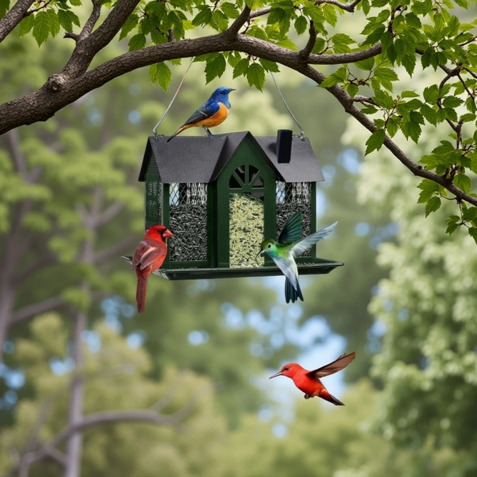 Outdoor Hanging Wild Bird Feeder, Large Capacity