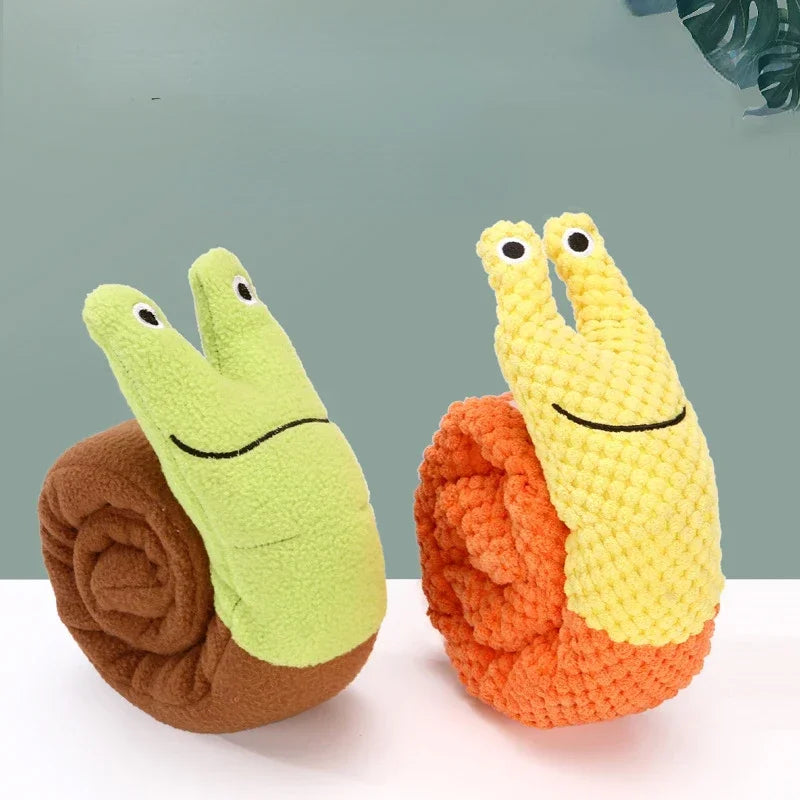 Plush Sound Interactive Slow Feeder Sniffing Snail Toys