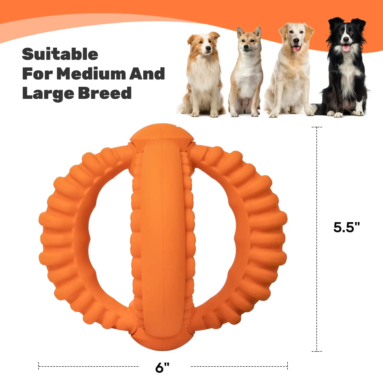 Detachable Dog Tug of War Toy with 2 Rings Suitable for Large Dogs