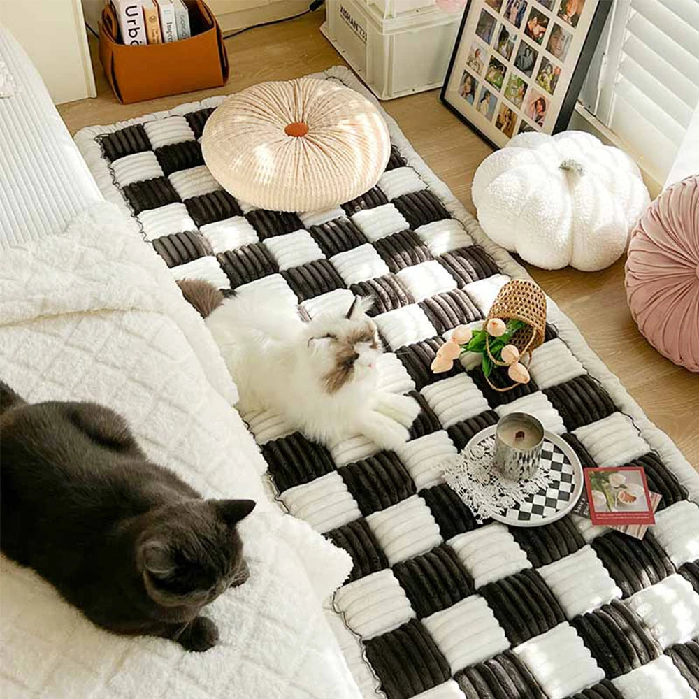 Warm Pet Cat Scratchable Blanket Anti-slip Washable Cushion Sofa Couch Cover Protector