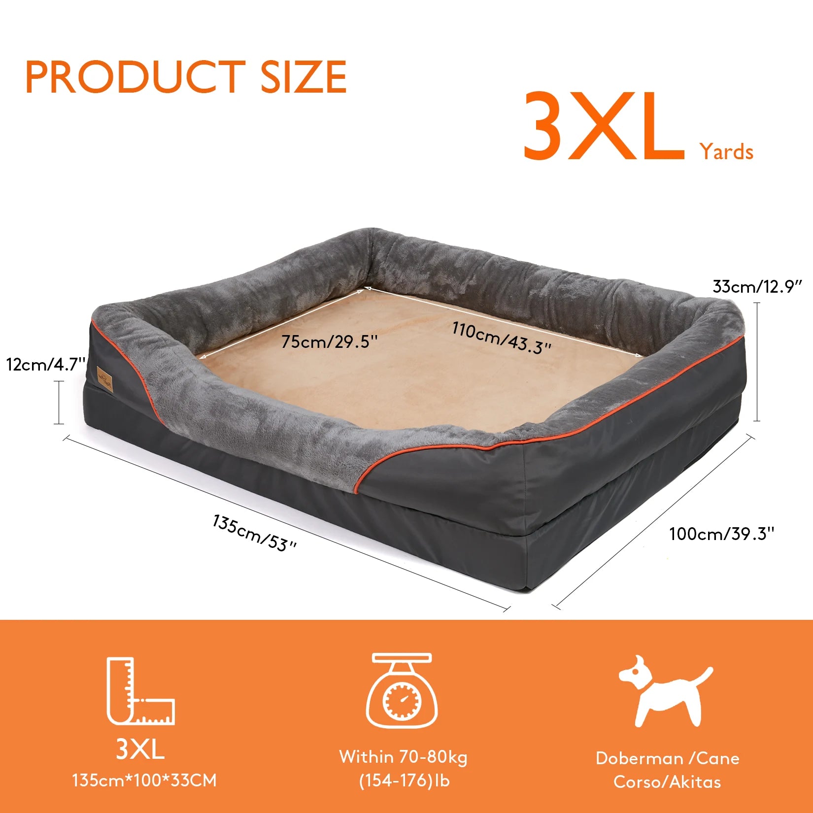 Dog Bed Soft Orthopedic Foam