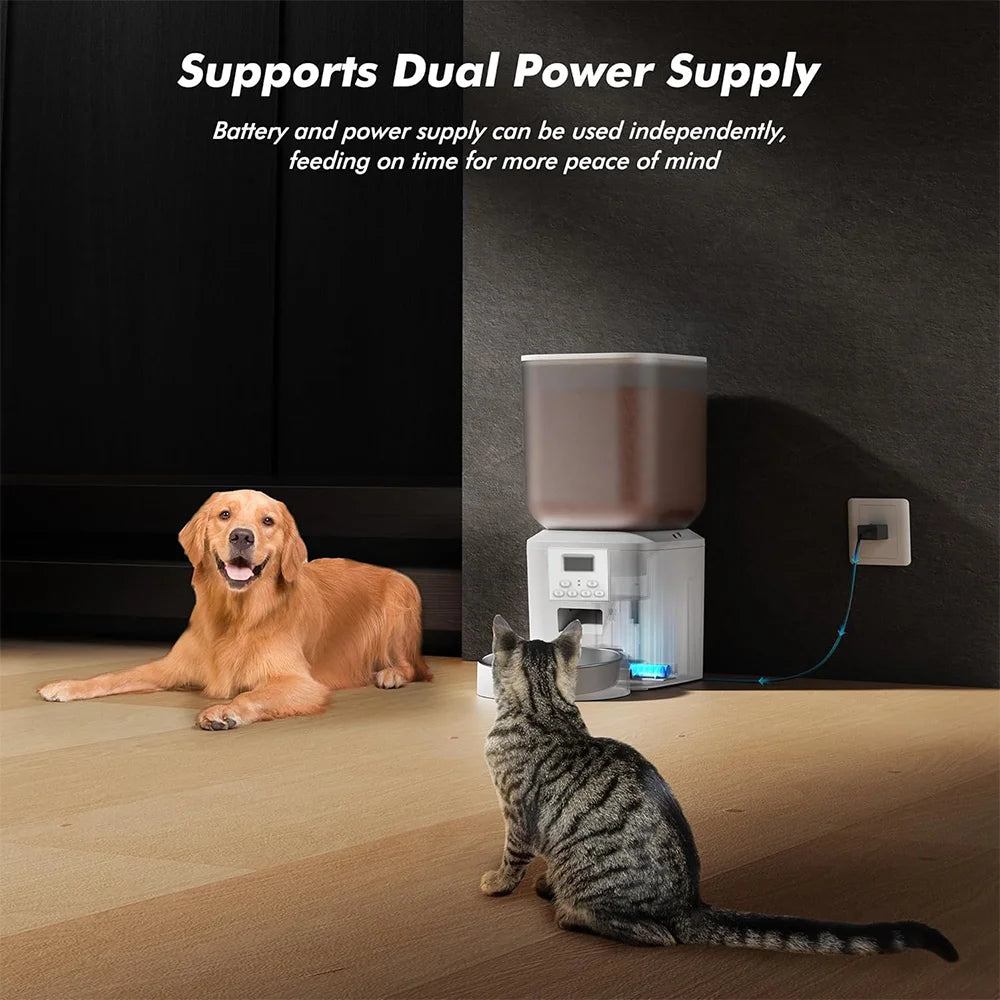 271oz Automatic  Feeders with Key Control Cat Dog Food Dispenser