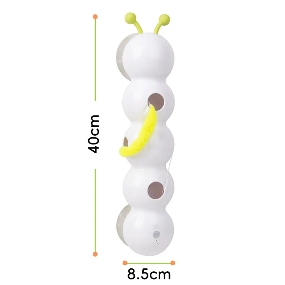 Caterpillar Interactive Cat Toy Motion Activated Kitten Toy with Tail Automatic Cat Toy for Bored Indoor Cats