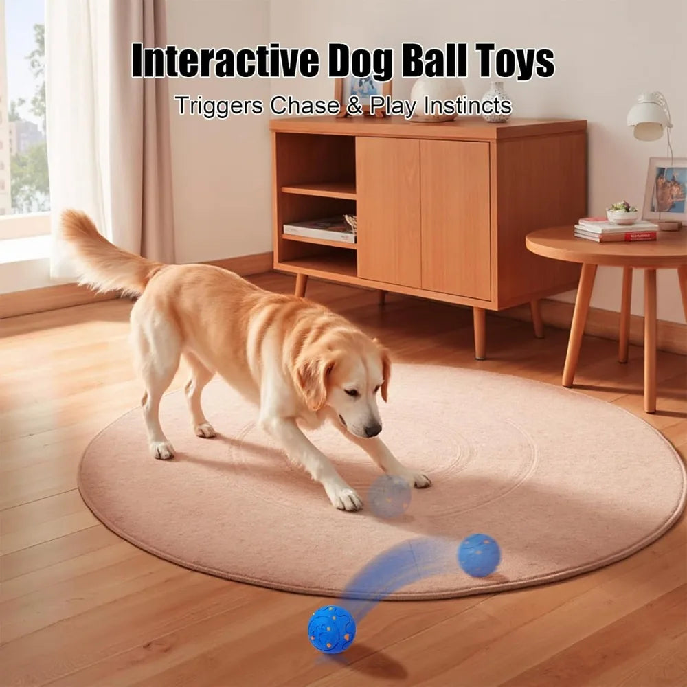 Interactive Dog Ball, Smart Dog Toy for Medium and Large Dogs, Automatic Moving, Rotating & Bouncing