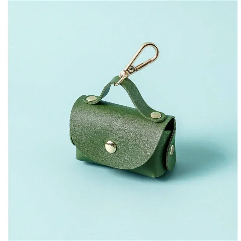 Poop Bag Holder Faux Leather Dog Poop Bag Dispenser