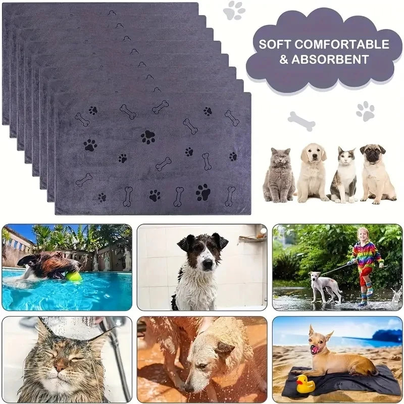 2pcs Soft Microfiber Dog Towels