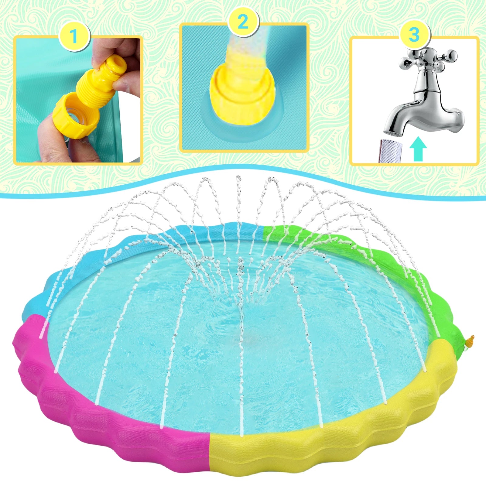 Sprinkler Pool for Dogs Outdoor Play