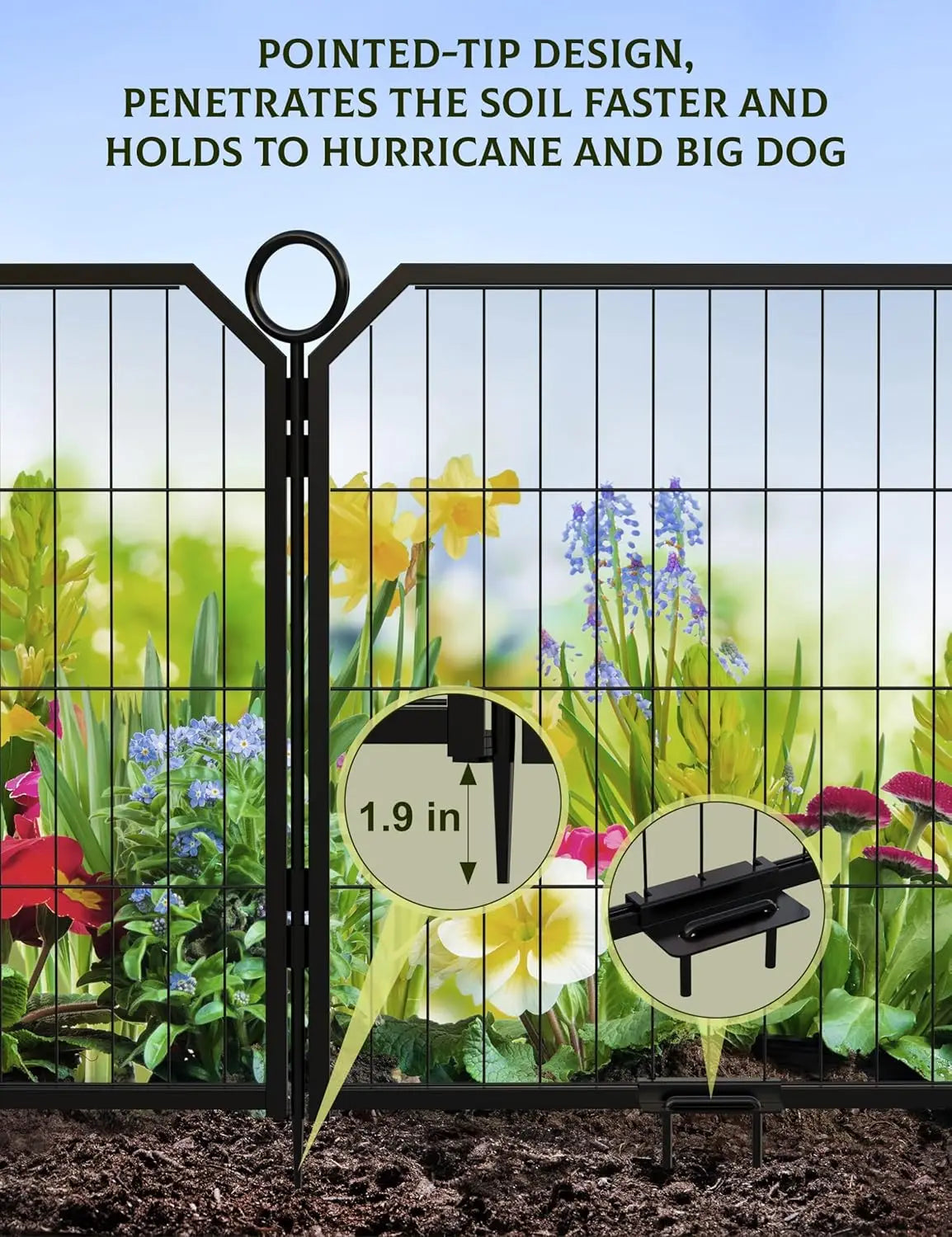 Heavy-Duty Portable Dog PlaypenDurable Metal Puppy Fence with Low-Step Entry – Indoor/Outdoor Pet Pen for Camping, Garden