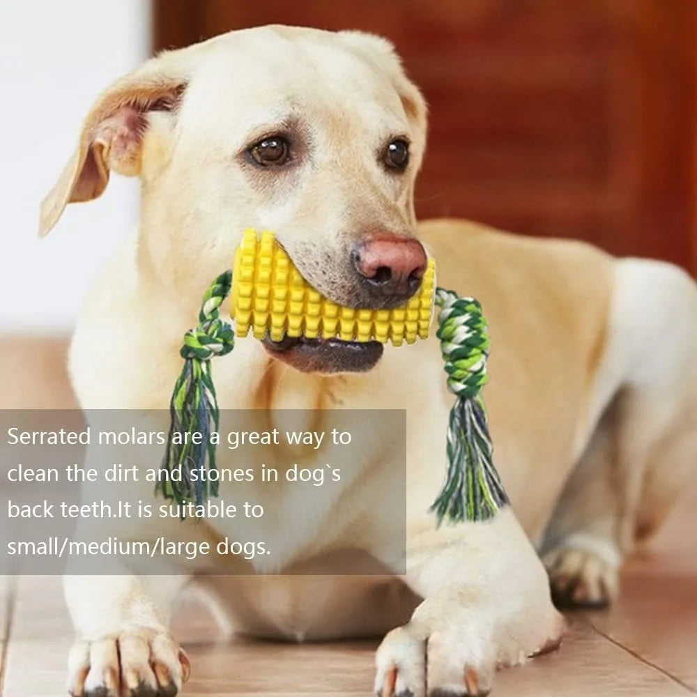 Tough Durable Squeaky Interactive Dog Toys Corn Stick