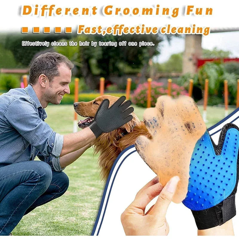 2 Sided Grooming glove De-Shedding De-Matting Pet Hair