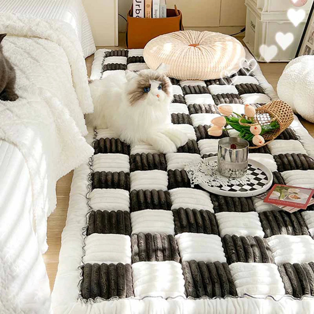 Warm Pet Cat Scratchable Blanket Anti-slip Washable Cushion Sofa Couch Cover Protector