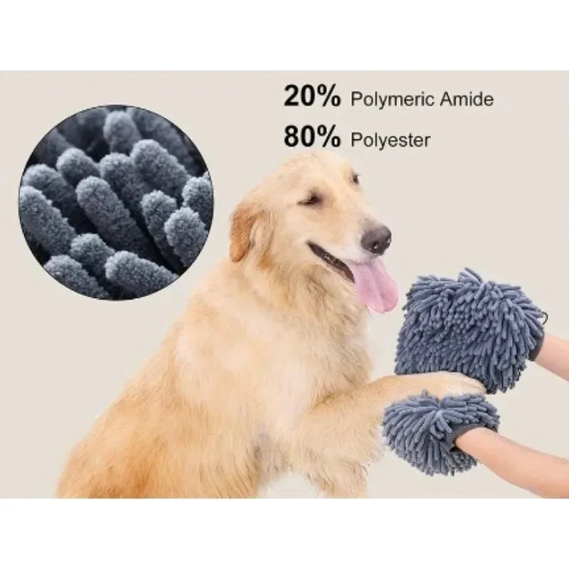 Pet Grooming Glove Quick Drying Paw Towel