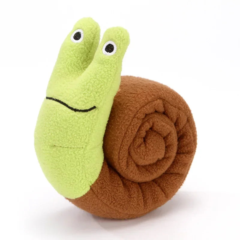 Plush Sound Interactive Slow Feeder Sniffing Snail Toys