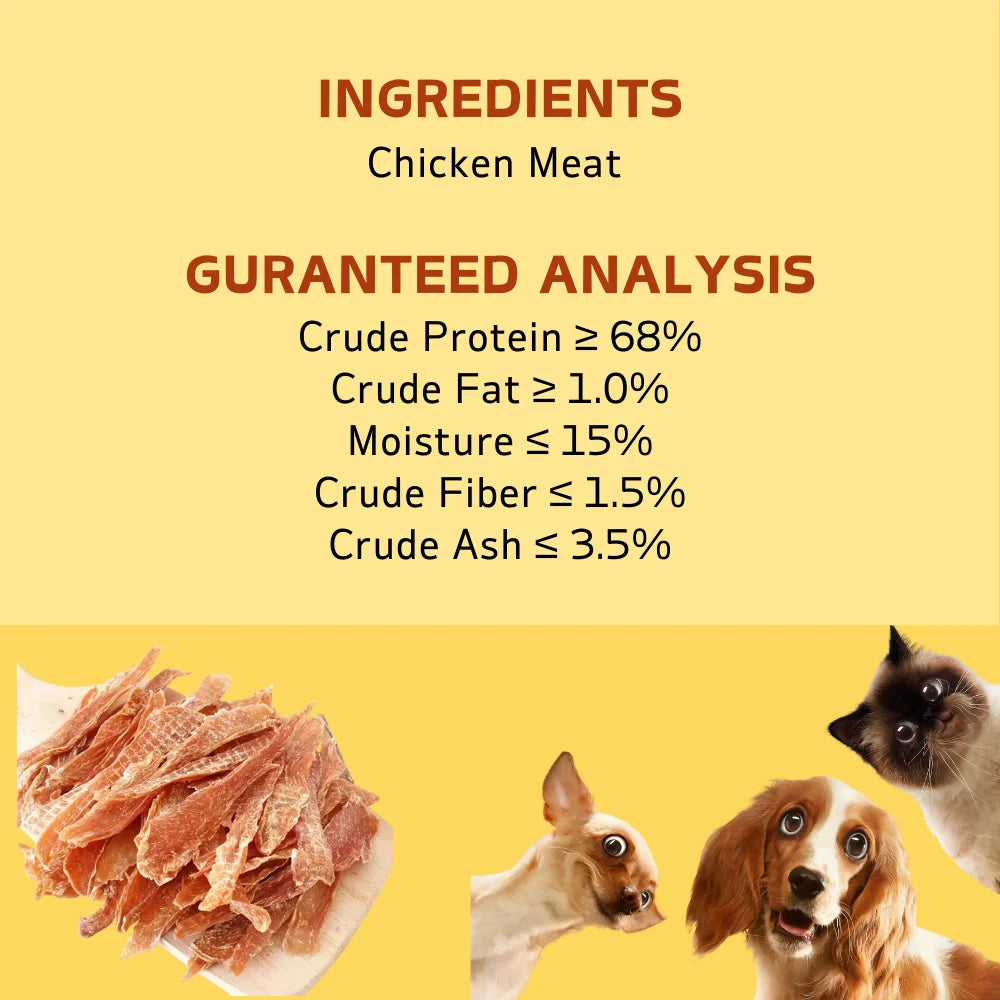 150g/5.29oz  Chicken Jerky and Duck Jerky Dog Treats For Small, Medium, Large Dog, Made With Real Pure Chicken, Healthy