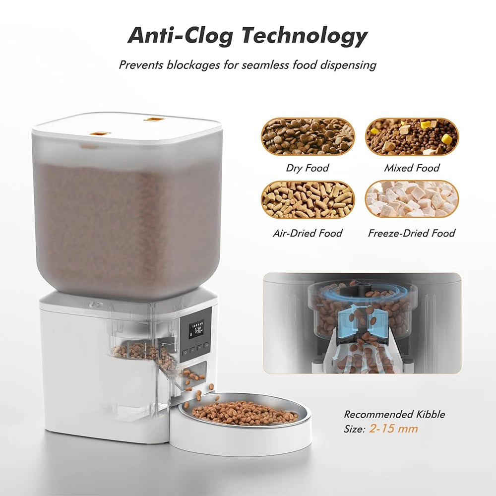 271oz Automatic  Feeders with Key Control Cat Dog Food Dispenser