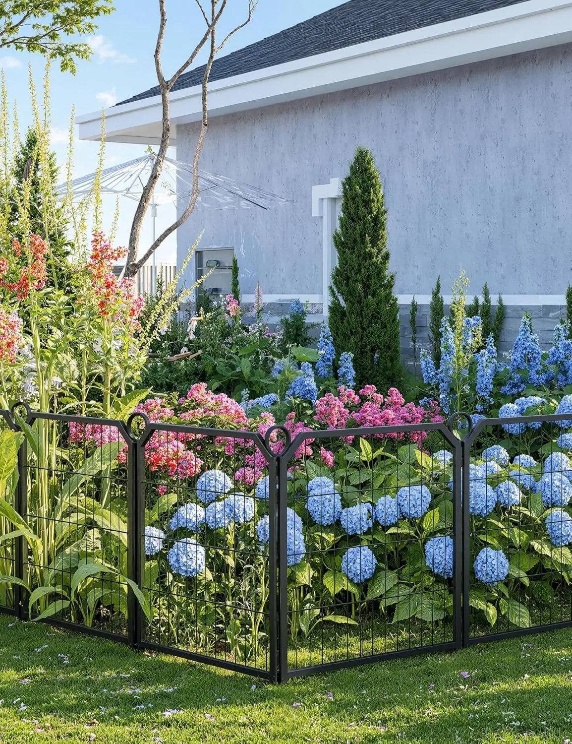 Heavy-Duty Portable Dog PlaypenDurable Metal Puppy Fence with Low-Step Entry – Indoor/Outdoor Pet Pen for Camping, Garden