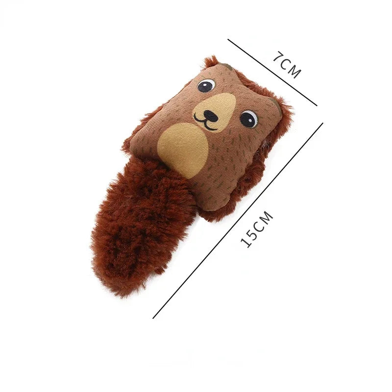 Cartoon fox shaped cat toy cute little raccoon squirrel nibbling toy creative cat mint cat pillow
