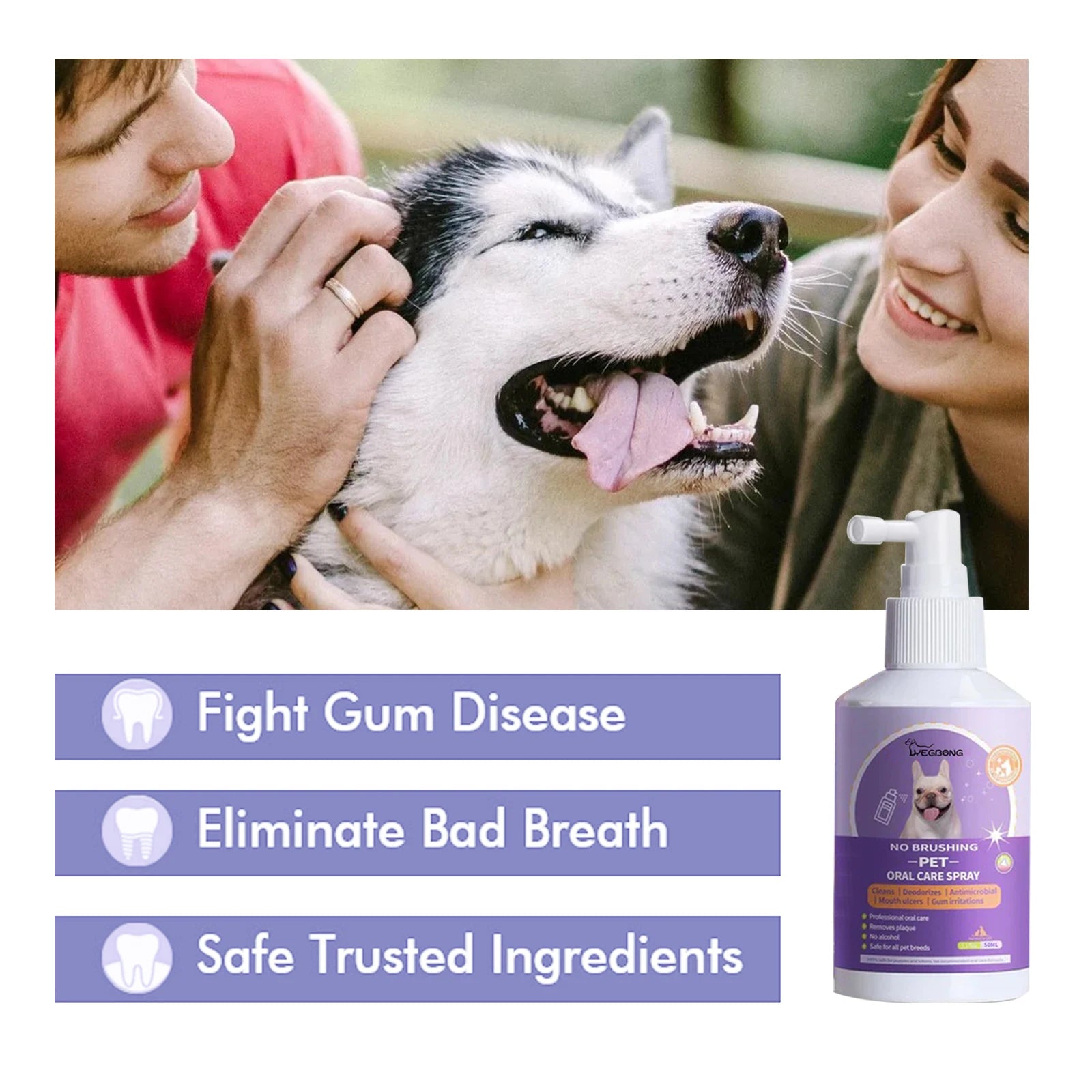 1-4PCS Yegbong Dog and Cat Teeth Cleaning Spray