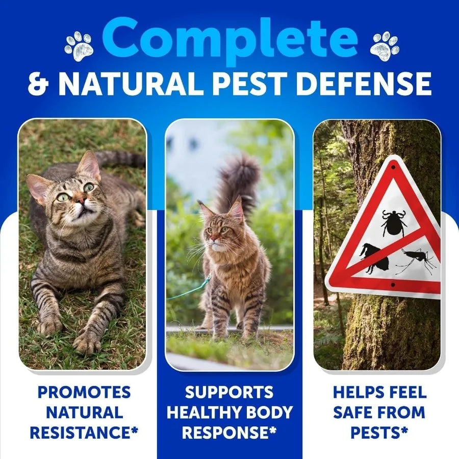 Flea Treatment for Cats Natural Flea and Tick Prevention Supplement for Cats Kittens
