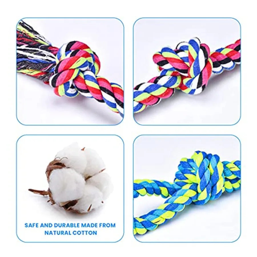 Heavy Duty Dog Rope Toys for Large Breed Aggressive Chewers 2 Pack Indestructible Teeth Cleaning Tug of War Toy
