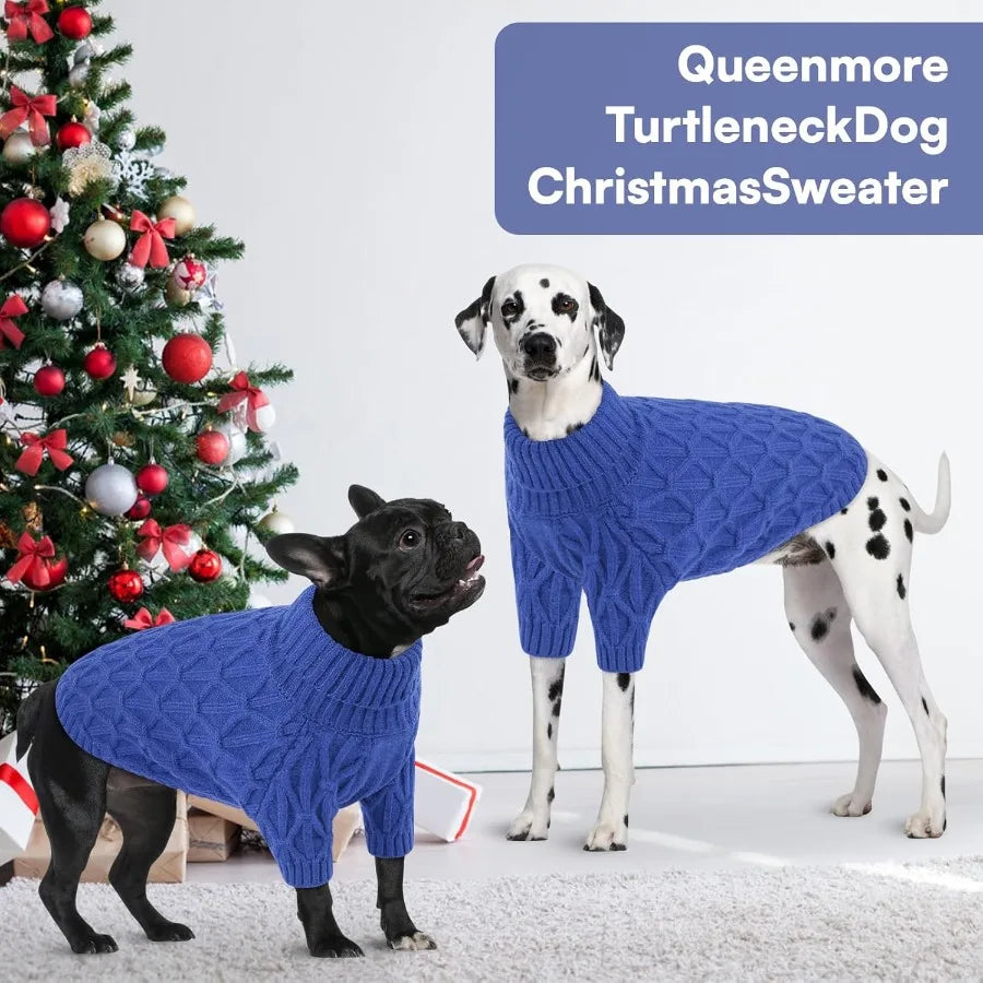 Warm Pullover Dog Sweaters for Small Dogs in Royal Blue Soft Thick Winter Clothing Ideal for Chihuahua Dachshund Yorkie