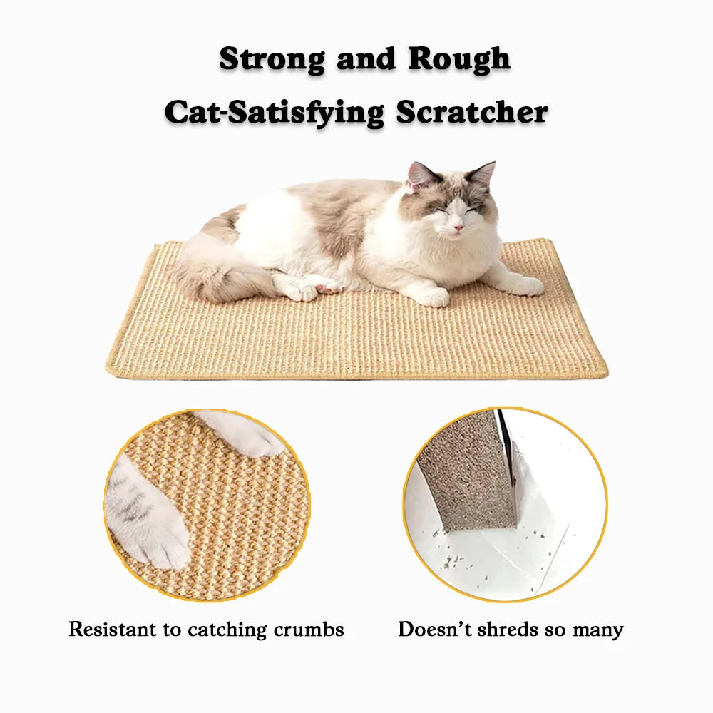 Cat Scratching Mat - Furniture & Wall Protector - Ideal For Indoor Cats, Promotes Healthy Scratching Habits