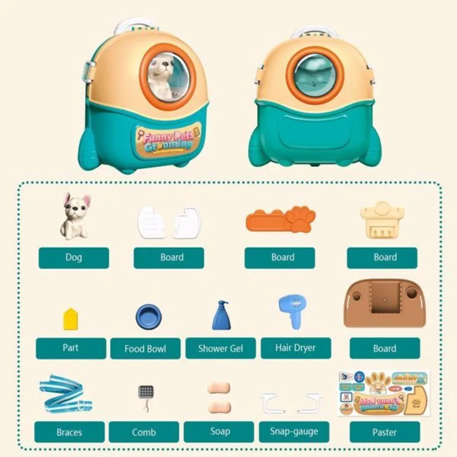 Pretend Play Vet Dog Grooming Toys