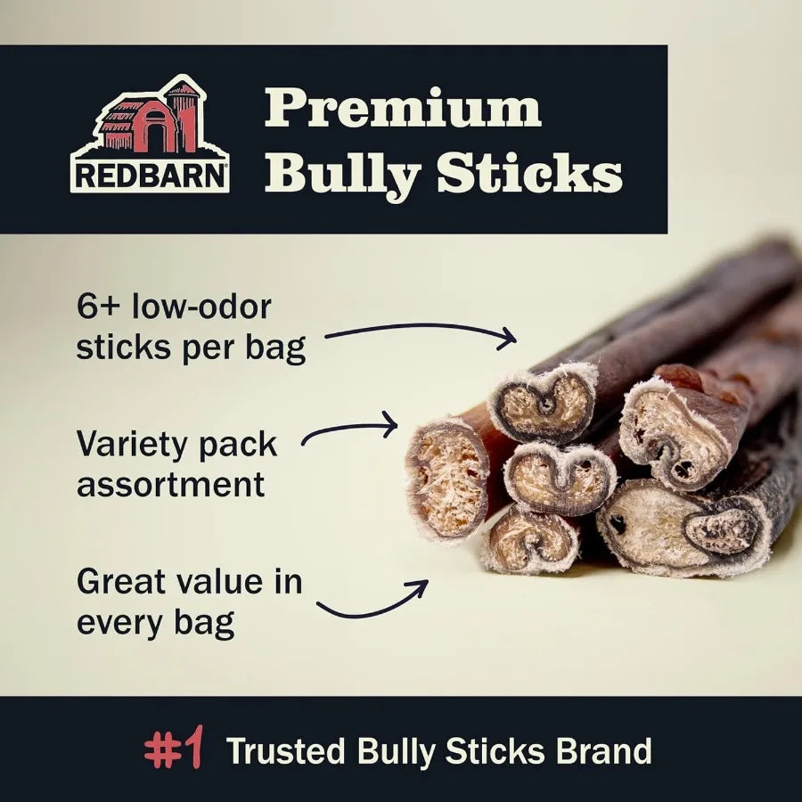 All Natural  Bully Sticks for Small Large Dogs Healthy Long Lasting Chews Variety Party Pack