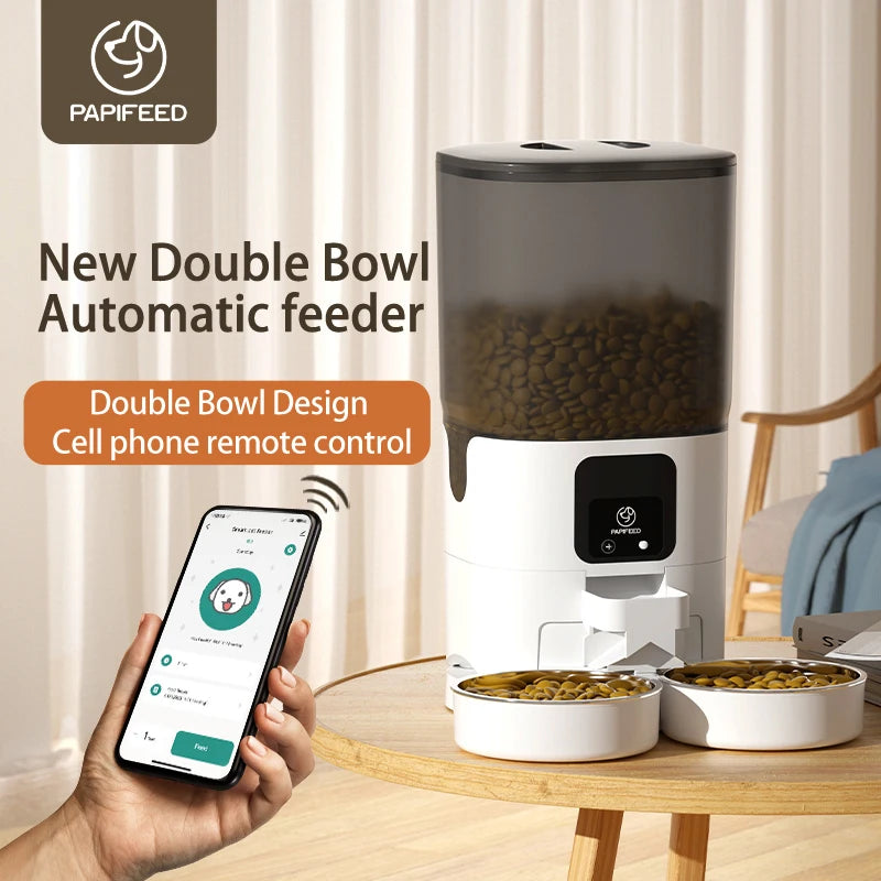 pet food dispenser 7L large capacity connect wifi timer dosing
