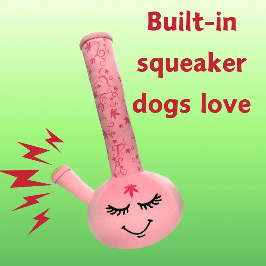 Squeaky Weed Dog Toy  Plush