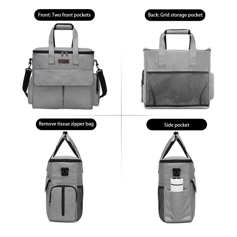 Travel Bag Backpack for Week Away/Overnight, w/ 2 Food Bags 1 Waterproof Placemat 2 Foldable Bowls