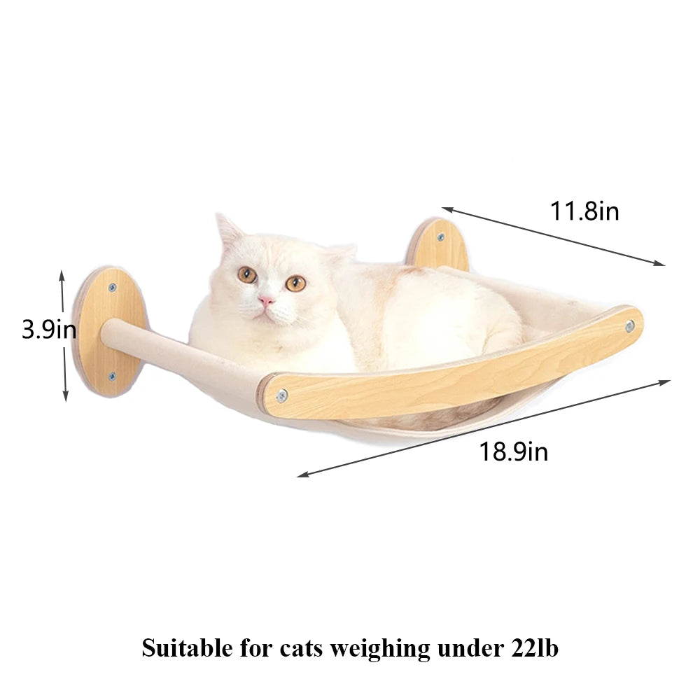 Cat Climbing Shelf Wall Four Step Stairway With Scratching Post