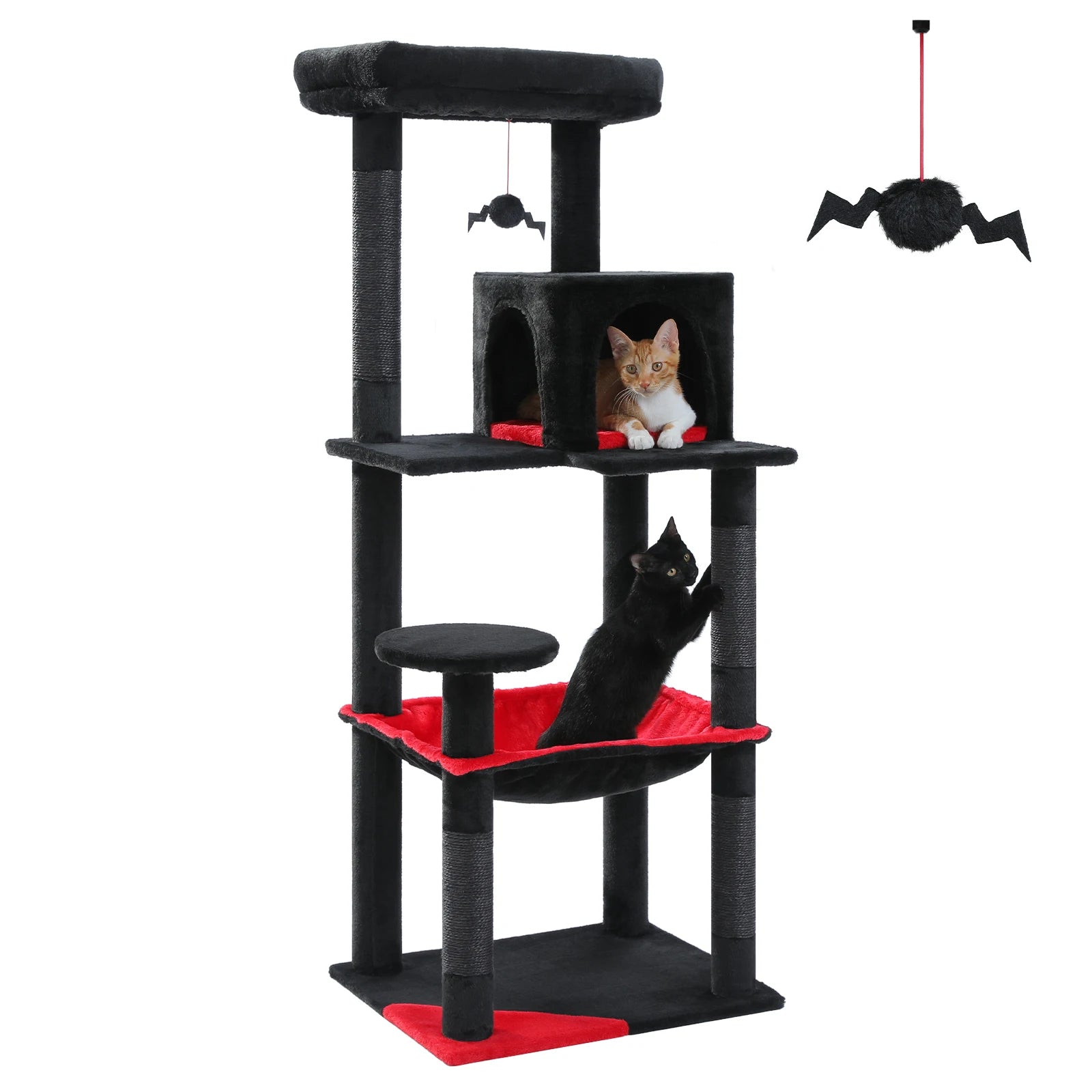 Tall Cat Tower with Super Large Hammock,